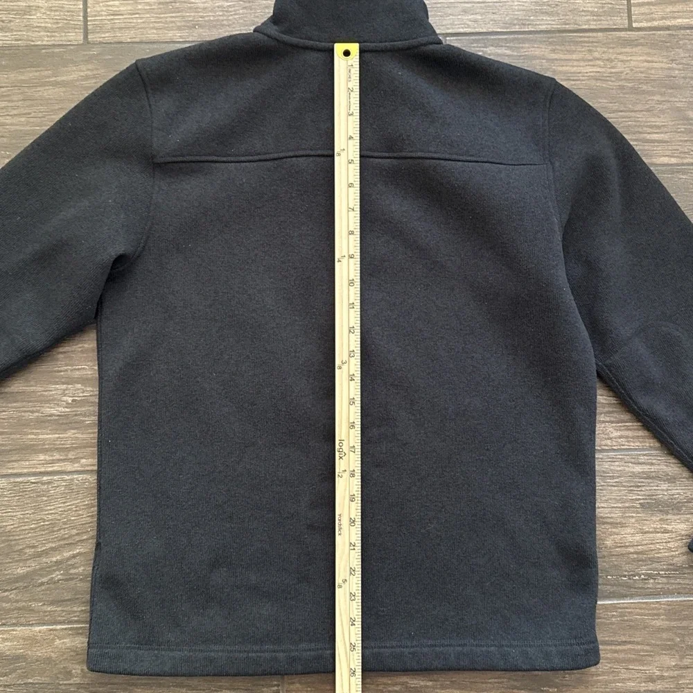The North Face Quarter Zip Fleece Pullover Men Large Black Zip Chest Pocket
